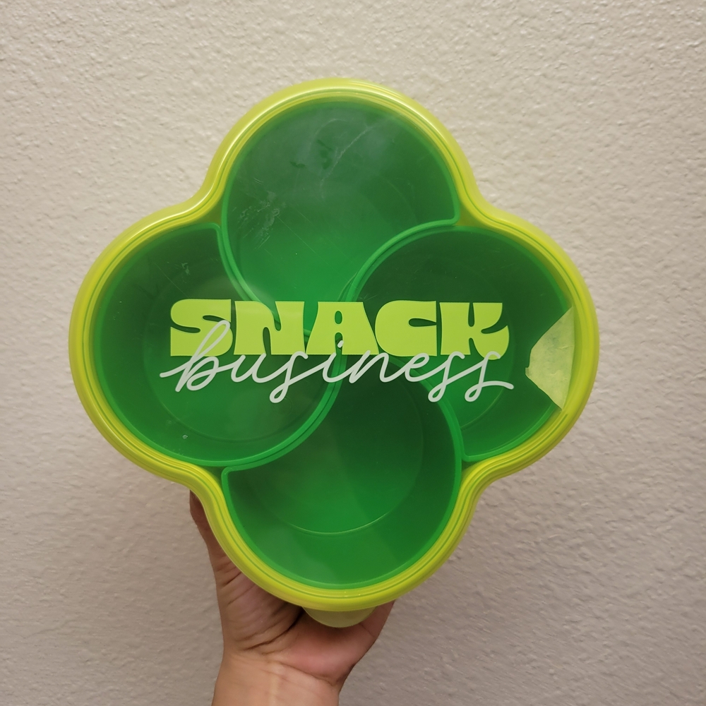Tabitha Brown Bright Lime Green Clover Snack Box New!!